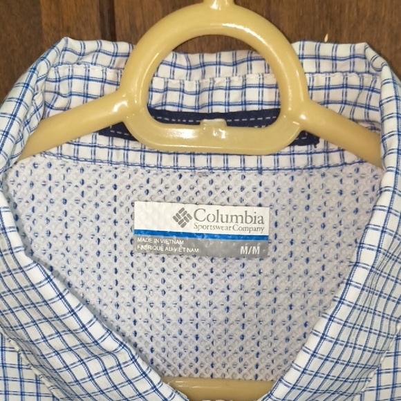 Columbia PFG Fishing Shirt Men M Plaid Super Tamiami Omni-Shade Long Sleeves - Picture 6 of 7